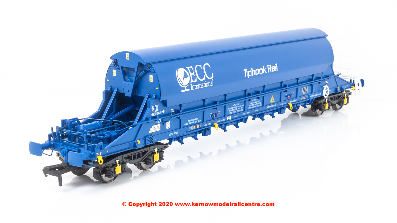SB002I DJ Models JIA TIGER China Clay Wagon number 33 70 9382061-7 in ECC International Blue livery with Tiphook Rail branding and pristine finish